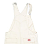 DICKIES Womens White Cotton Blend Short Dungarees M W36 L3 Workwear Casual