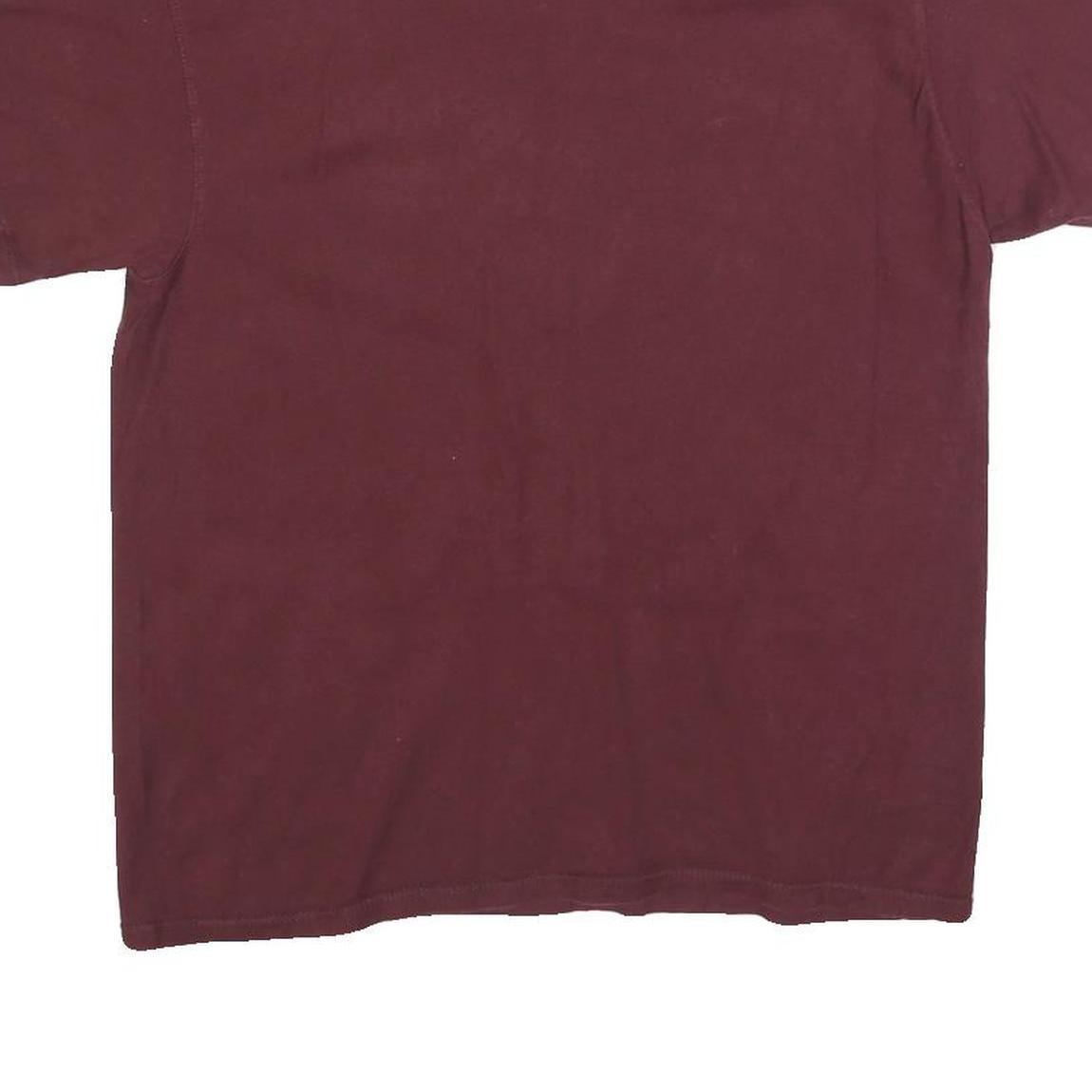 CHAMPION Mens Maroon Graphic T-Shirt M Short Sleeve Crew Neck Classic Cotton