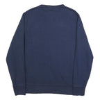 LEVI'S Mens Navy Blue Cotton Blend Sweatshirt S Crew Neck Logo Print