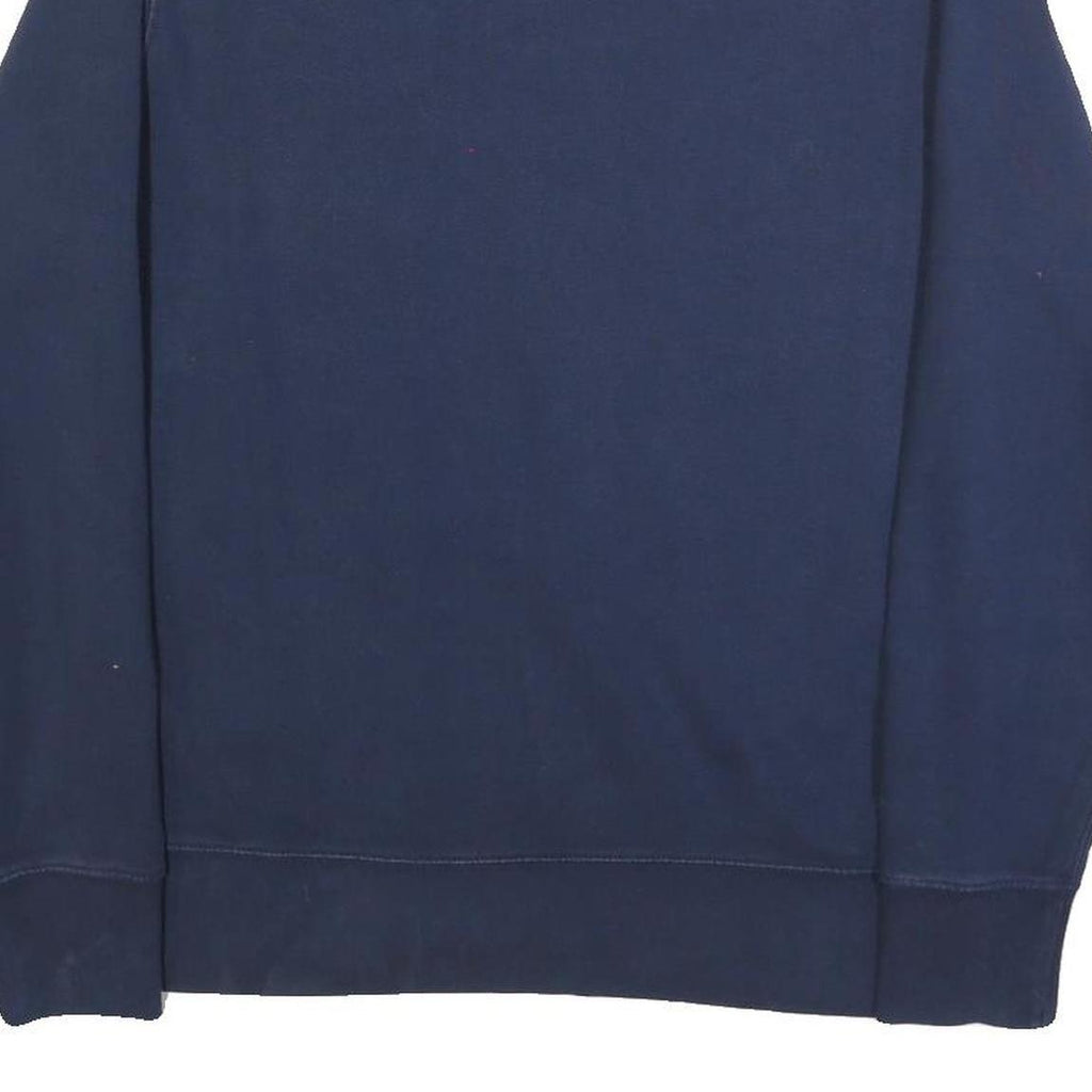 LEVI'S Mens Navy Blue Cotton Blend Sweatshirt S Crew Neck Logo Print