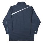 NIKE Mens Navy Blue Sports Jacket L Polyester Blend Zip Plain Lightweight Active