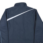 NIKE Mens Navy Blue Sports Jacket L Polyester Blend Zip Plain Lightweight Active