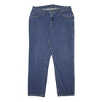 LEE Mens Blue Regular Fit Straight Denim Jeans W37 L32 Classic Cotton Zip