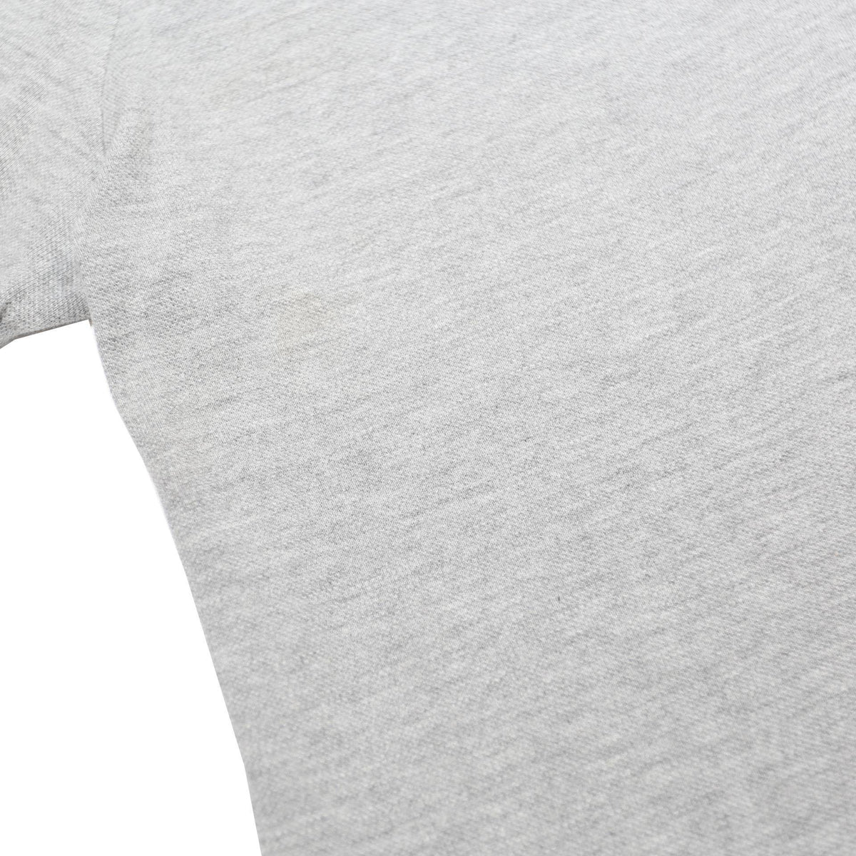 CHAMPION Mens Grey Long Sleeve Plain L Cotton Blend Polo Shirt Casual Layer