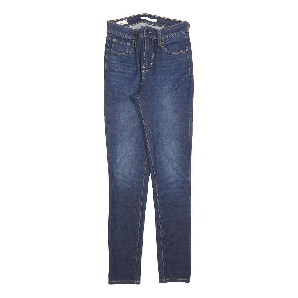LEVI'S 721 Womens Jeans Blue Slim Skinny Denim Light W26 L30 Skinny Fit Zip