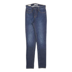 LEVI'S 721 Womens Jeans Blue Slim Skinny Denim Light W26 L30 Skinny Fit Zip