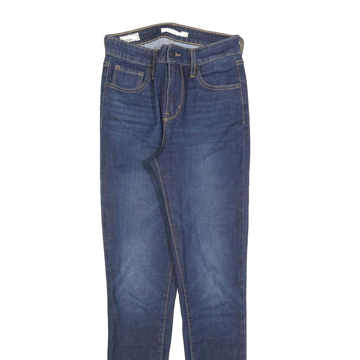 LEVI'S 721 Womens Jeans Blue Slim Skinny Denim Light W26 L30 Skinny Fit Zip