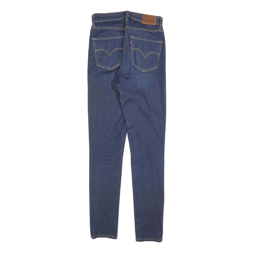 LEVI'S 721 Womens Jeans Blue Slim Skinny Denim Light W26 L30 Skinny Fit Zip