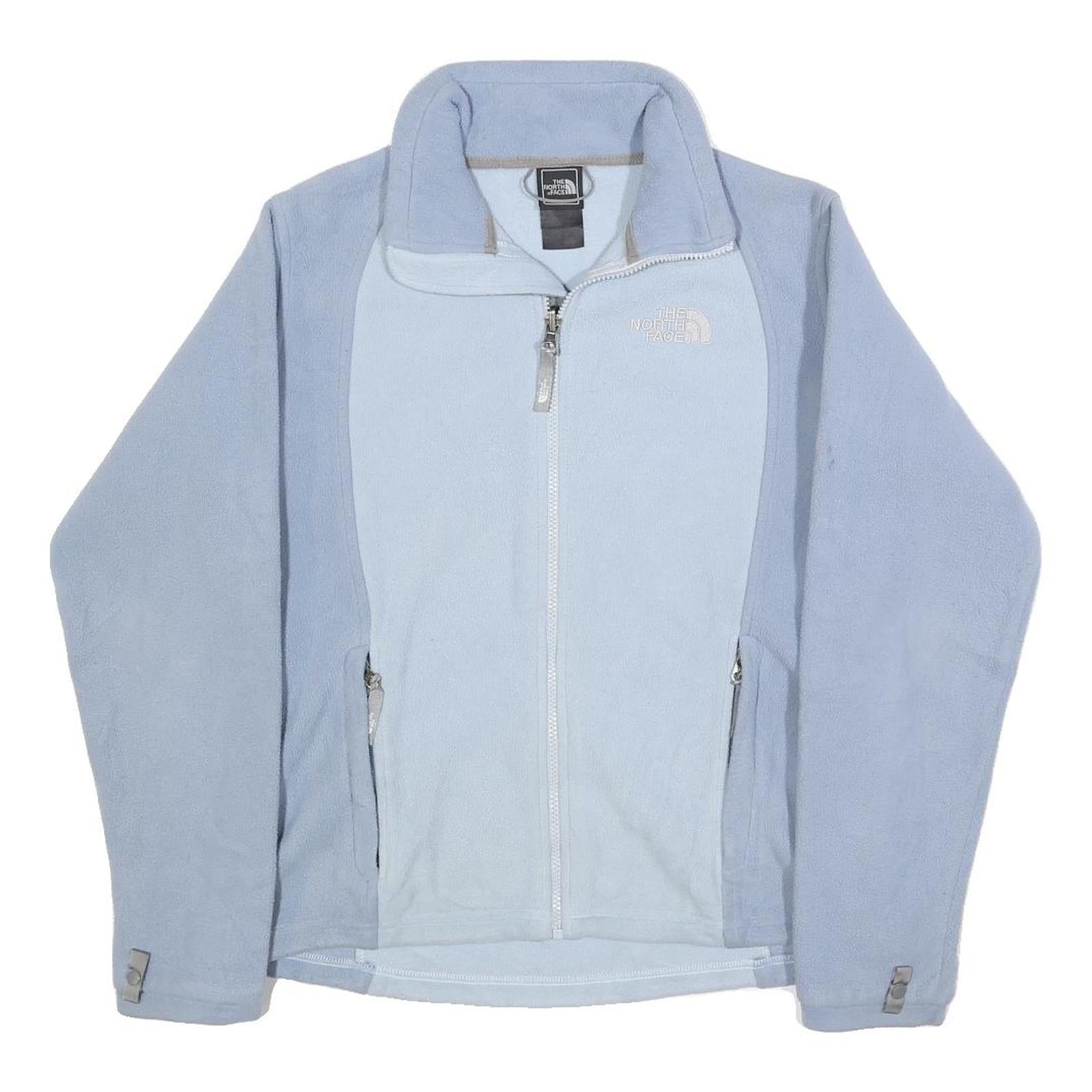 THE NORTH FACE Womens Blue Zip Jacket M Polyester Fleece Casual Outerwear