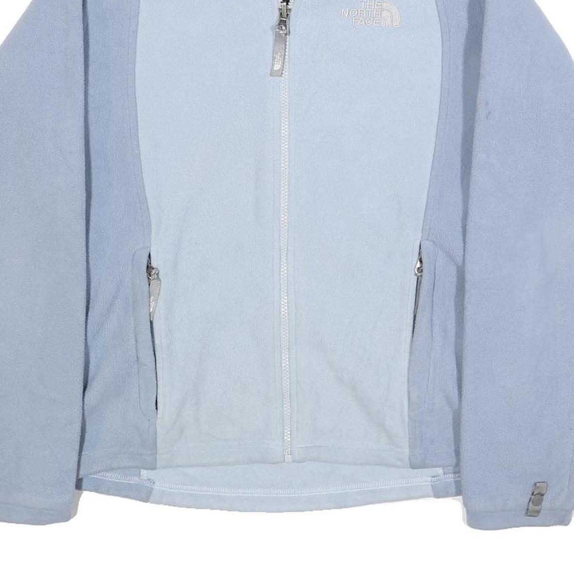 THE NORTH FACE Womens Blue Zip Jacket M Polyester Fleece Casual Outerwear