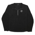PORT AUTHORITY Mens Black NHL Pullover Plain Crew Neck Basic Knit 2XL Zip Jumper