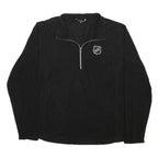 PORT AUTHORITY Mens Black NHL Pullover Plain Crew Neck Basic Knit 2XL Zip Jumper