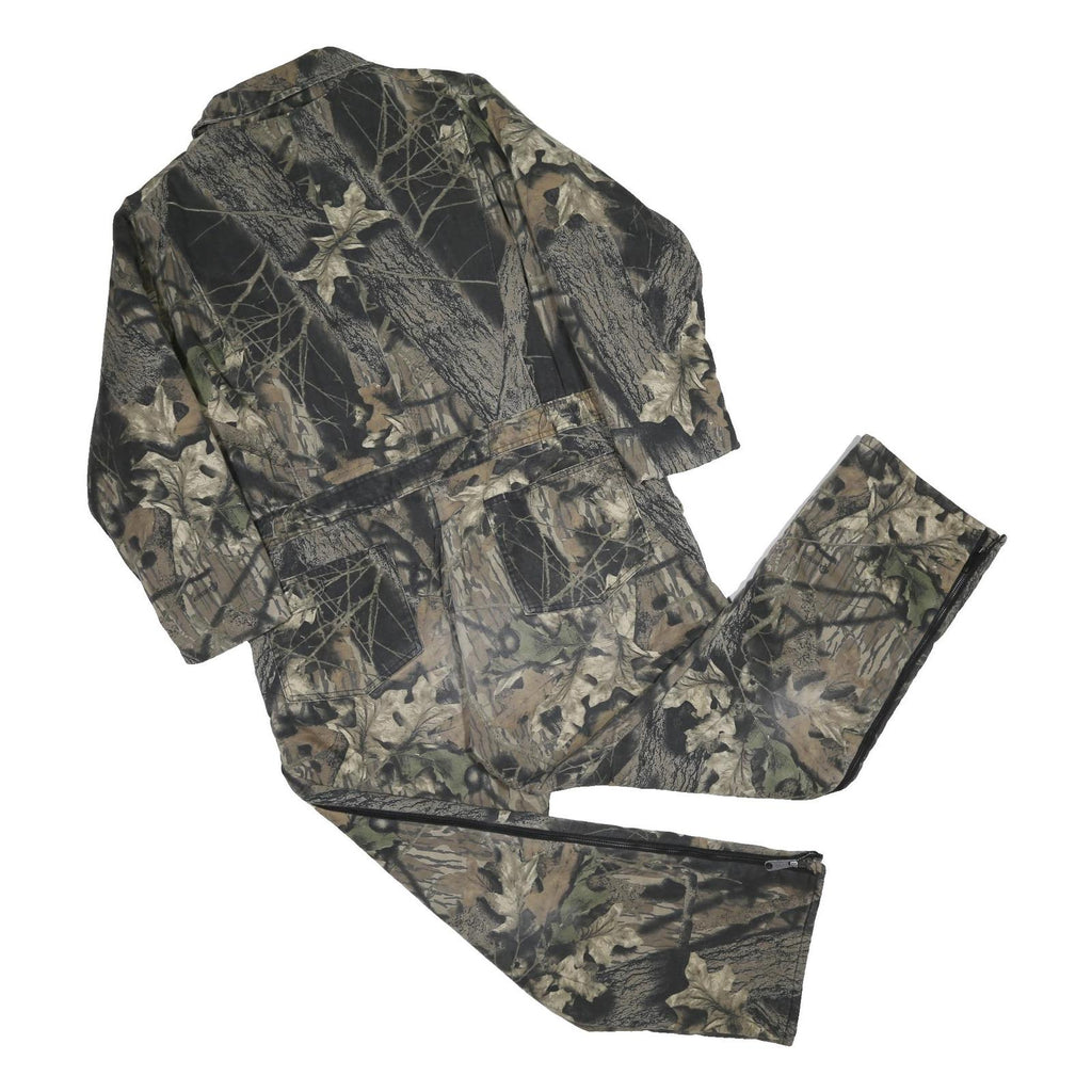 WOLF MOUNTAIN Mens Camouflage Cotton Blend Dungarees L W42 L27 Outdoor Work Fit