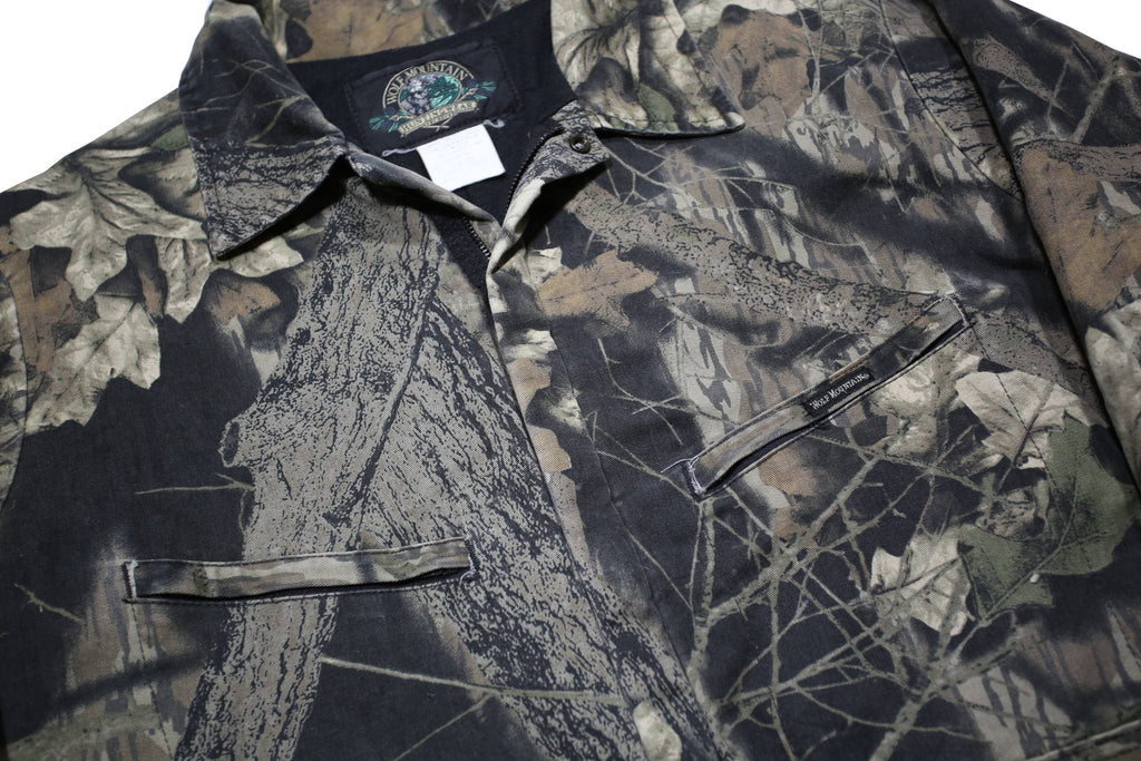 WOLF MOUNTAIN Mens Camouflage Cotton Blend Dungarees L W42 L27 Outdoor Work Fit