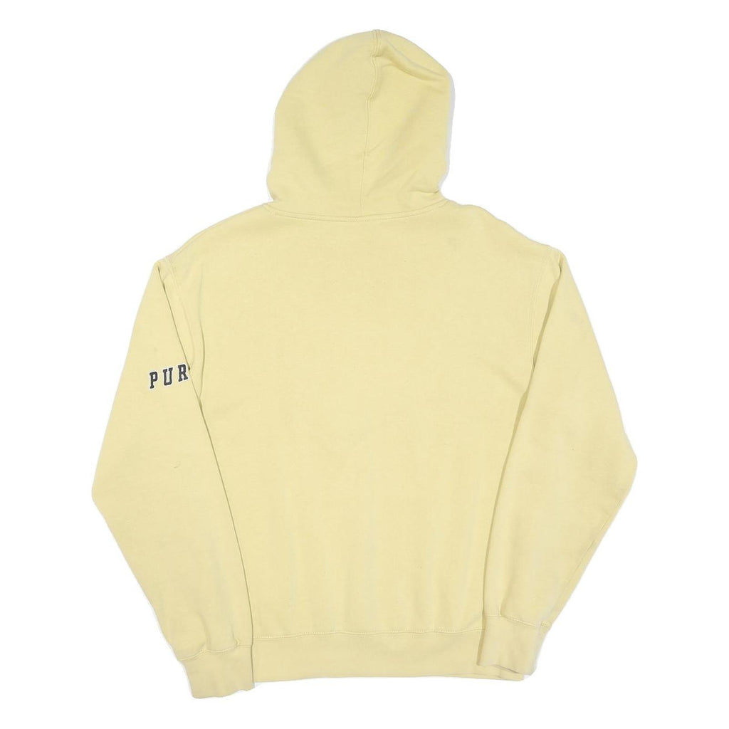 Mens Beige Purdue Pullover S Hoodie Cotton Casual University Logo