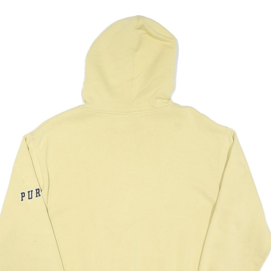 Mens Beige Purdue Pullover S Hoodie Cotton Casual University Logo