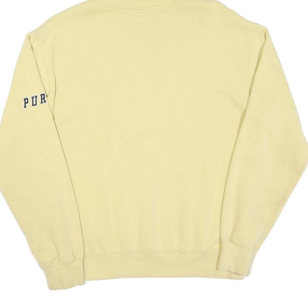 Mens Beige Purdue Pullover S Hoodie Cotton Casual University Logo