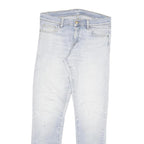 CARHARTT Mens Jeans Blue Regular Slim Denim Light W32 L32 Zip Cotton Blend