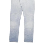 CARHARTT Mens Jeans Blue Regular Slim Denim Light W32 L32 Zip Cotton Blend