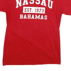 DELTA PRO WEIGHT Mens Red Nassau Bahamas Graphic T-Shirt M Short Sleeve Crew