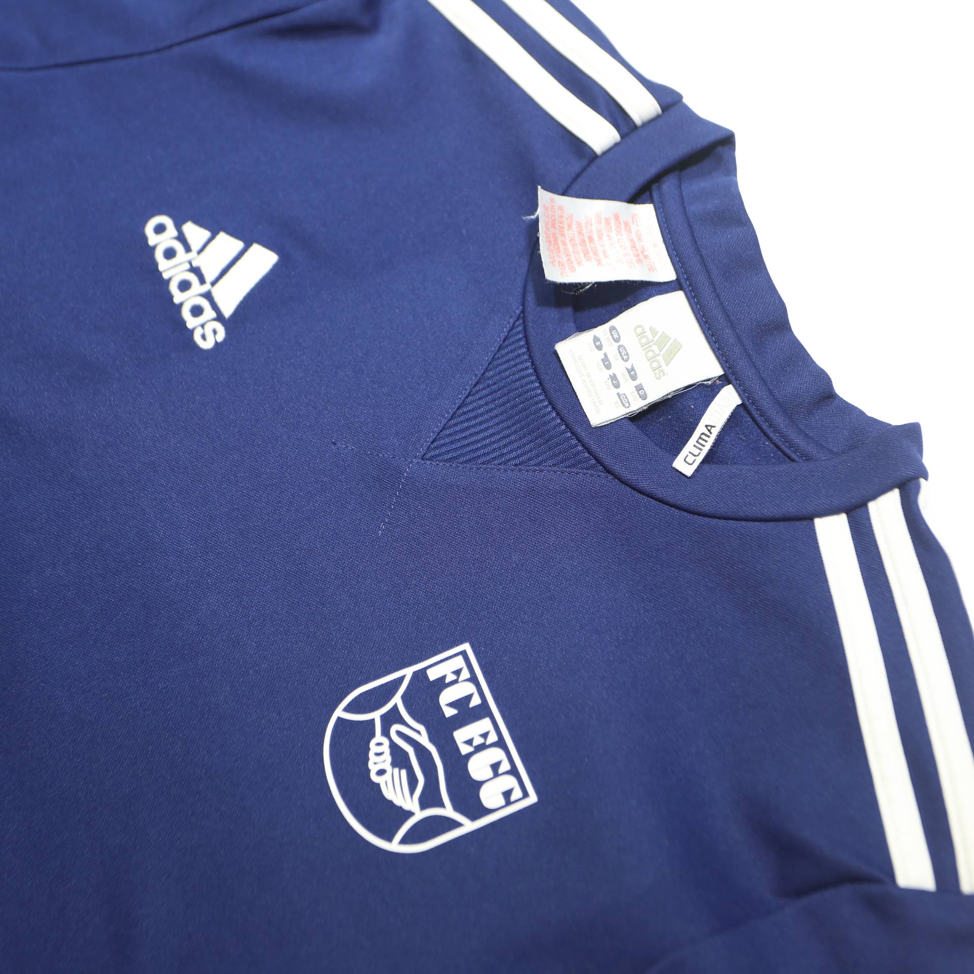 ADIDAS Boys Blue FC ECC Logo Crew Neck 14-15Y Sweatshirt Sportswear