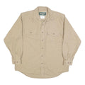 FIELD & STREAM Mens Beige Casual Shirt XL Cotton Blend Button Front Two Pockets