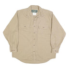 FIELD & STREAM Mens Beige Casual Shirt XL Cotton Blend Button Front Two Pockets