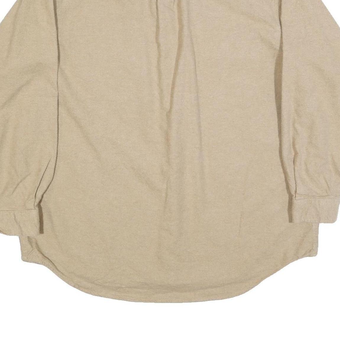 FIELD & STREAM Mens Beige Casual Shirt XL Cotton Blend Button Front Two Pockets