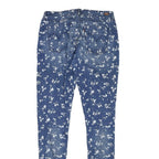 LEVI'S Womens Slim Blue Denim Floral Print Jeans W28 L31 Printed Cotton Blend