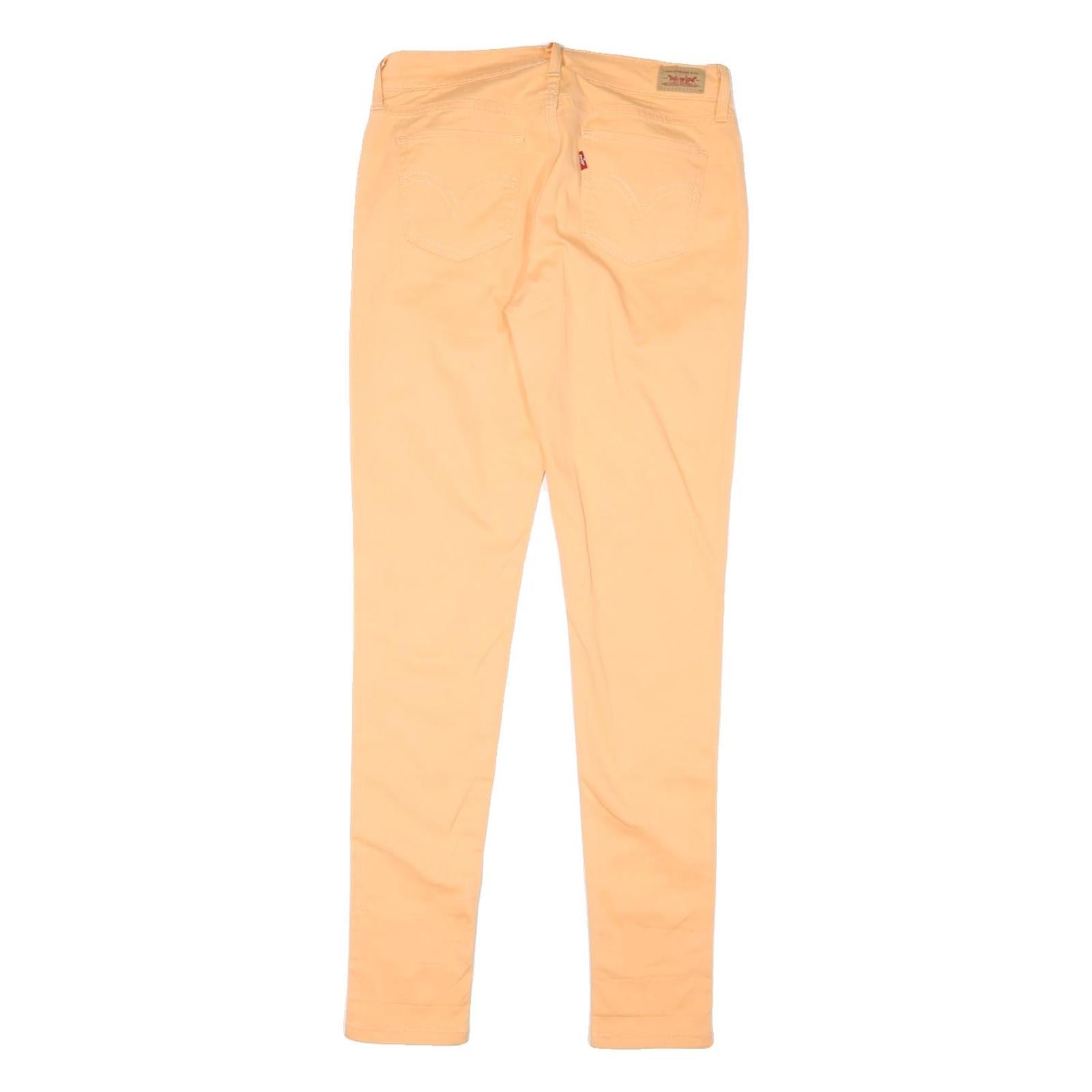 LEVI'S 535 Womens Jeans Orange Regular Skinny Denim Medium W30 L32 Stylish