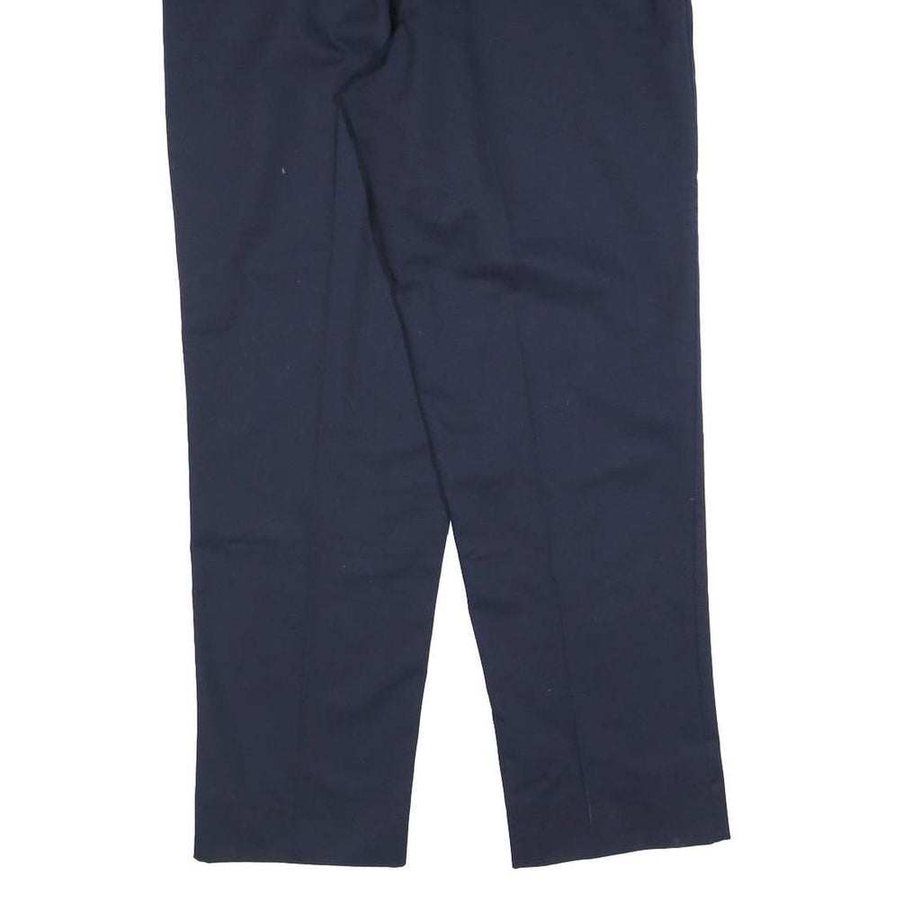 RED KAP Womens Regular Fit Navy Blue Trousers W28 L30 Cotton Blend Zip Closure