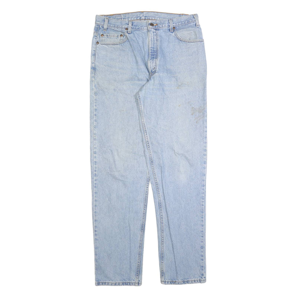 LEVI'S 540 Mens Jeans Blue Regular Straight Denim Light W36 L34 Zip Closure