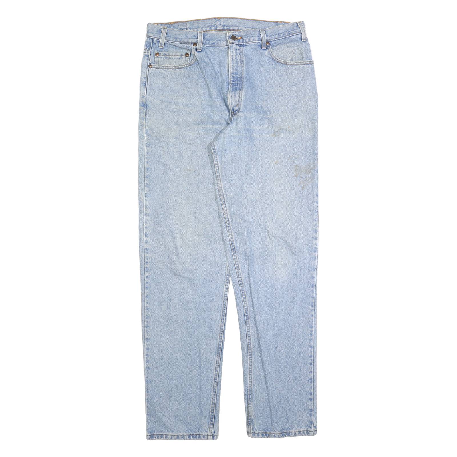 LEVI'S 540 Mens Jeans Blue Regular Straight Denim Light W36 L34 Zip Closure