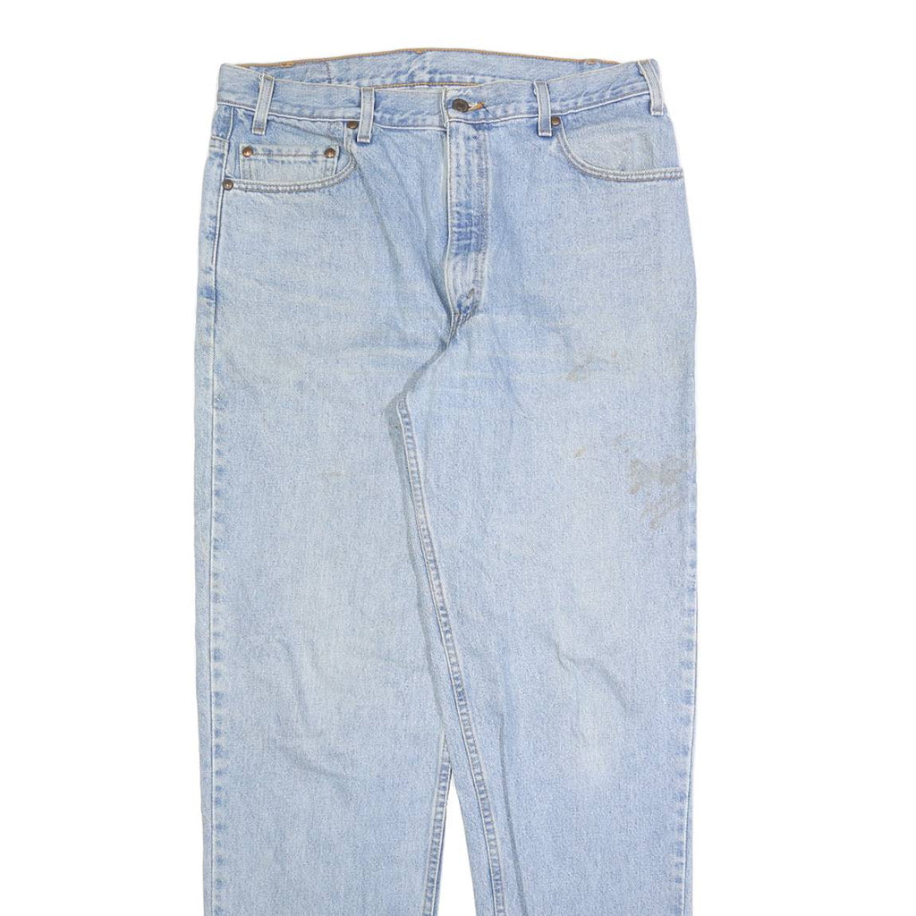 LEVI'S 540 Mens Jeans Blue Regular Straight Denim Light W36 L34 Zip Closure