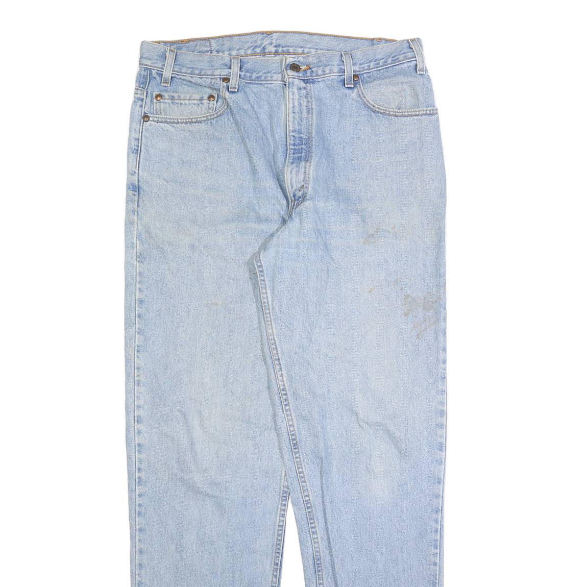 LEVI'S 540 Mens Jeans Blue Regular Straight Denim Light W36 L34 Zip Closure