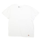 DICKIES Mens White Jersey T-Shirt L Short Sleeve Crew Neck Plain Cotton Blend