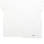 DICKIES Mens White Jersey T-Shirt L Short Sleeve Crew Neck Plain Cotton Blend