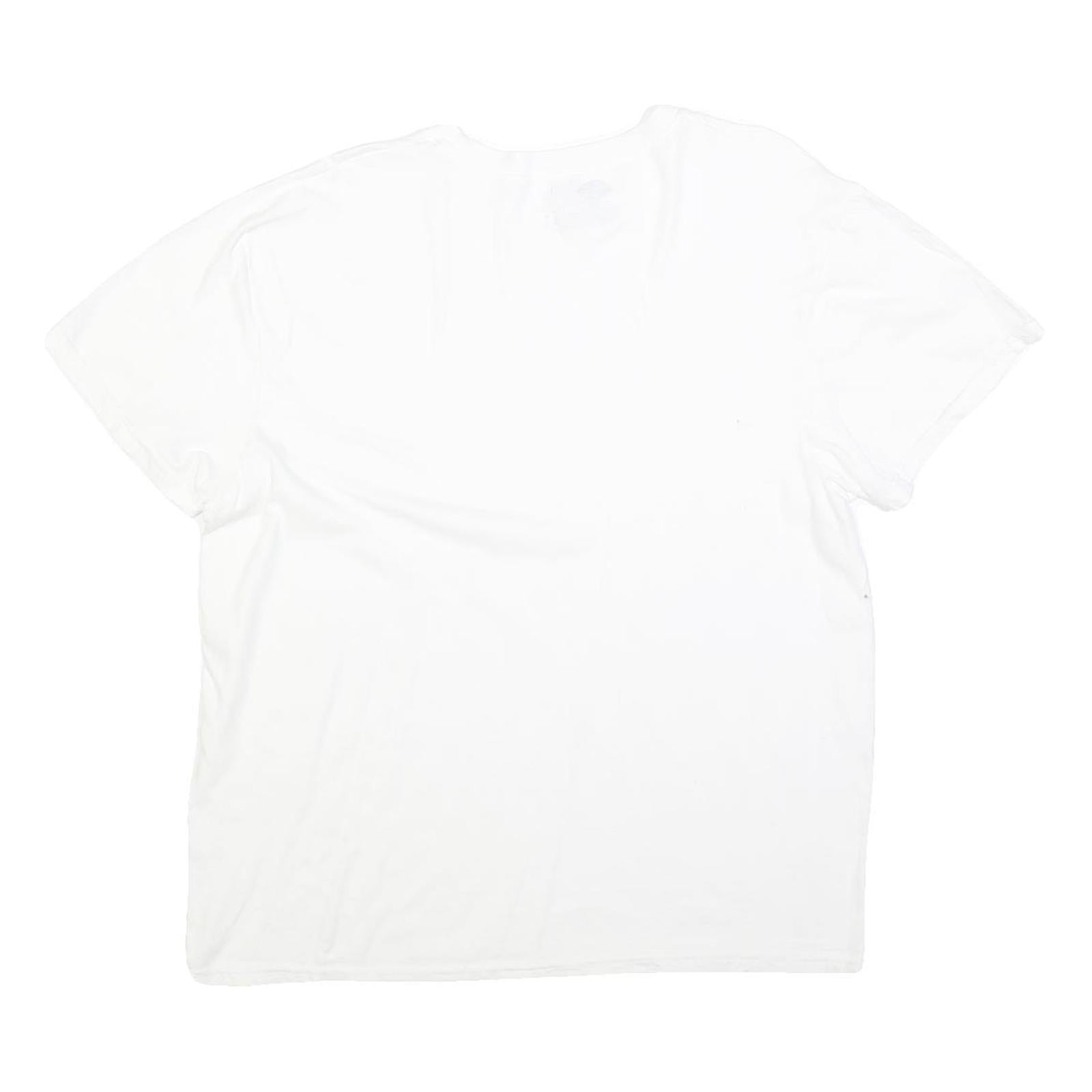 DICKIES Mens White Jersey T-Shirt L Short Sleeve Crew Neck Plain Cotton Blend