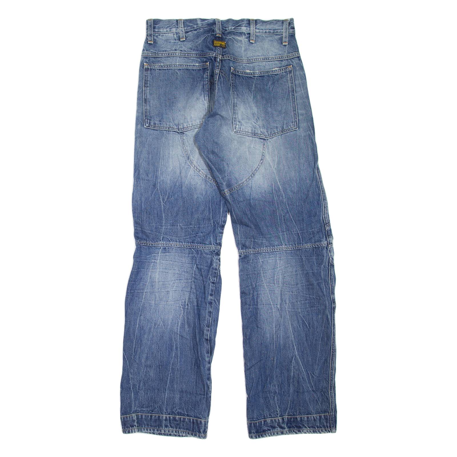 G-STAR Mens Jeans Blue Regular Straight Stone Wash W30 L34