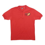 SCREEN STARS Mens Red Short Sleeve Plain M Cotton Blend Polo Shirt Casual