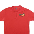 SCREEN STARS Mens Red Short Sleeve Plain M Cotton Blend Polo Shirt Casual
