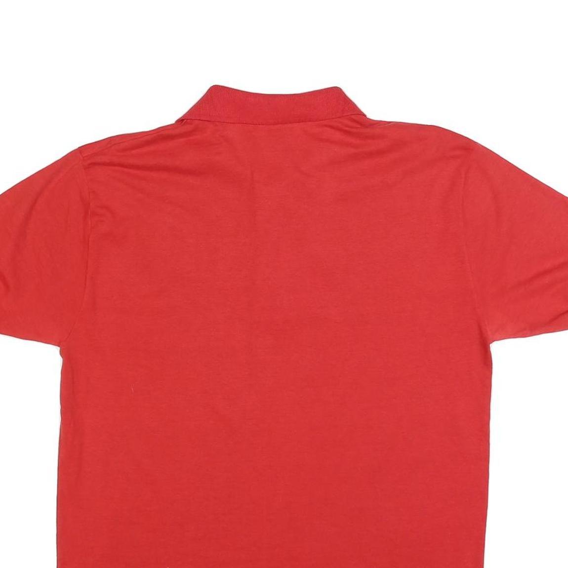 SCREEN STARS Mens Red Short Sleeve Plain M Cotton Blend Polo Shirt Casual