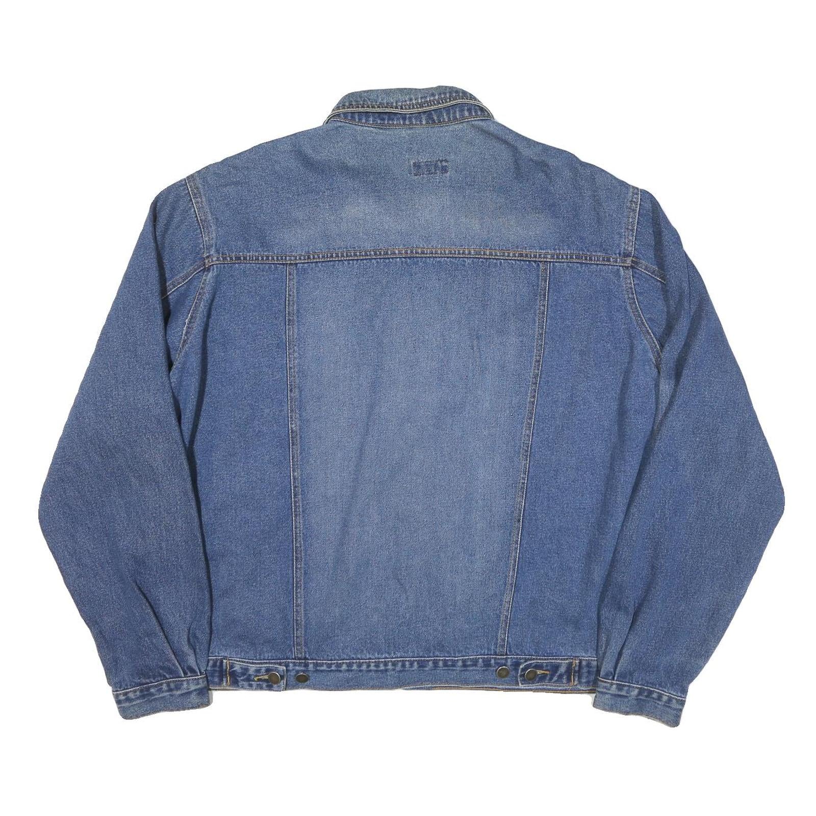 JEAN TRANSIT Mens Blue Denim Jacket XL Cotton Blend Classic Button Closure