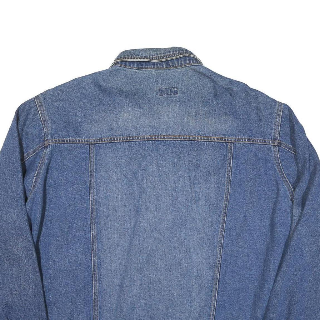 JEAN TRANSIT Mens Blue Denim Jacket XL Cotton Blend Classic Button Closure