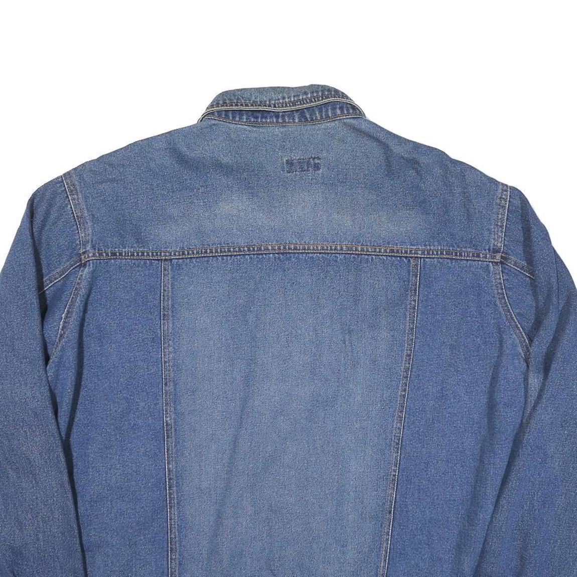 JEAN TRANSIT Mens Blue Denim Jacket XL Cotton Blend Classic Button Closure