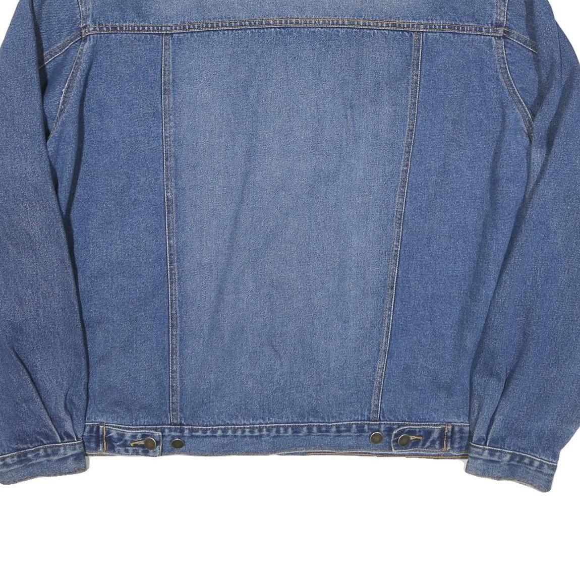 JEAN TRANSIT Mens Blue Denim Jacket XL Cotton Blend Classic Button Closure