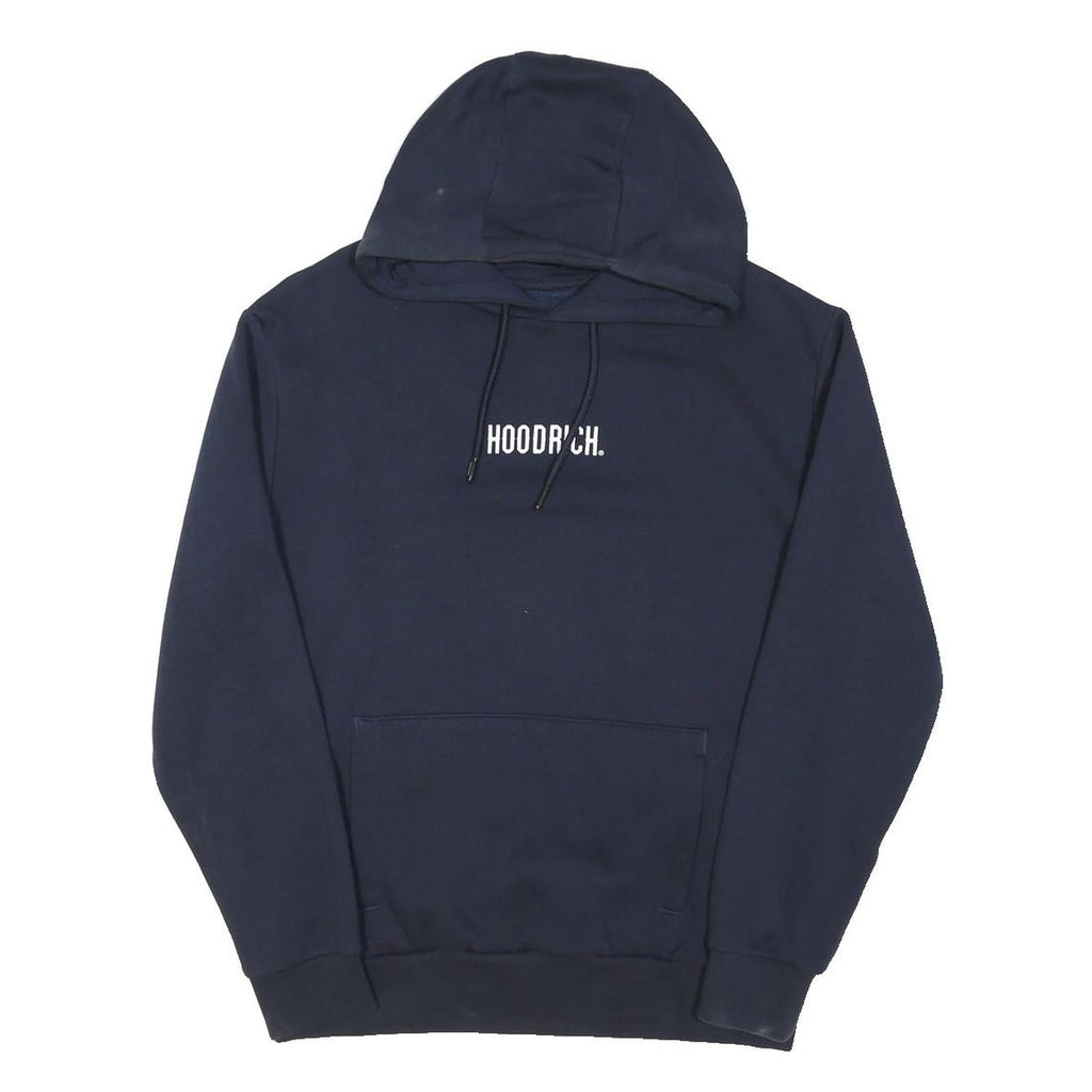 HOODRICH Mens Navy Hoodie L Cotton Blend Pullover Casual Streetwear