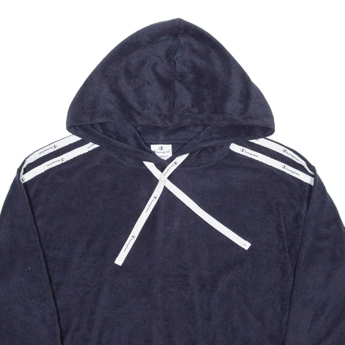 CHAMPION Cropped Womens Black Hoodie XS