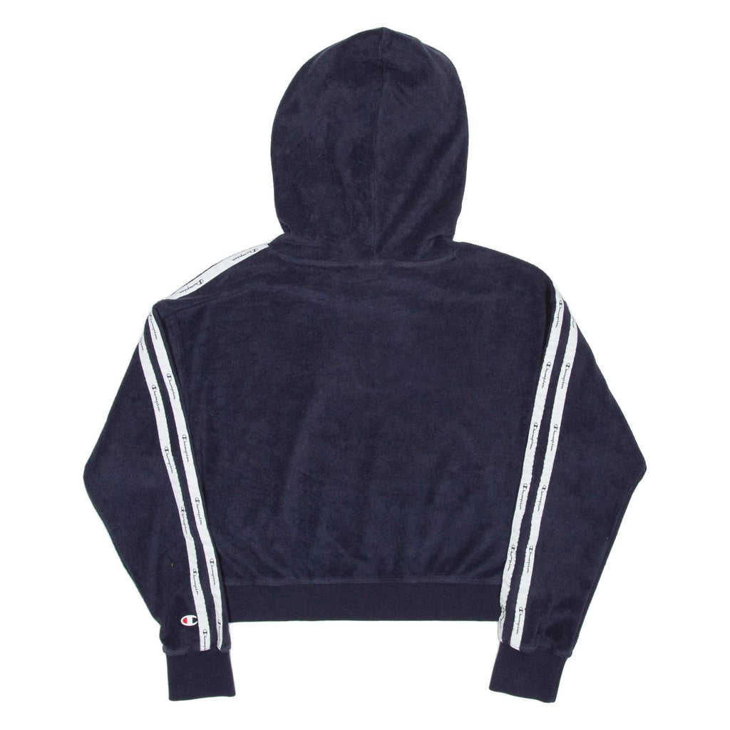 CHAMPION Cropped Womens Black Hoodie XS
