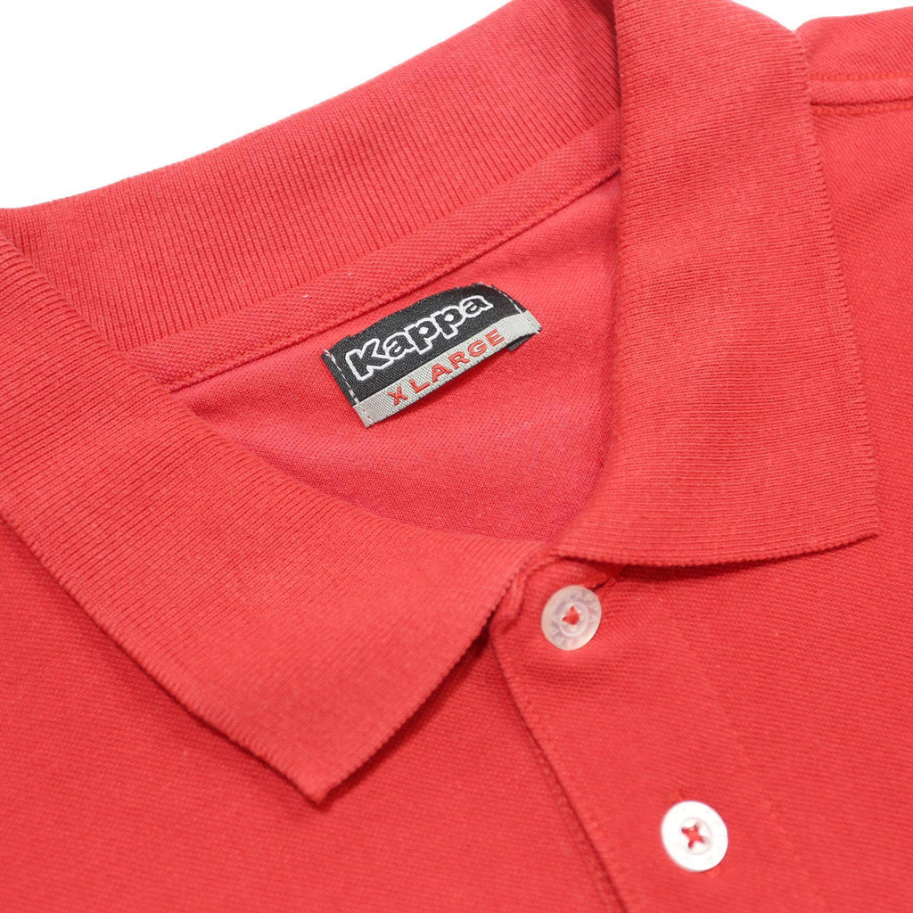 KAPPA Mens Red Short Sleeve Plain Polo Shirt XL Cotton Blend Casual Sportswear